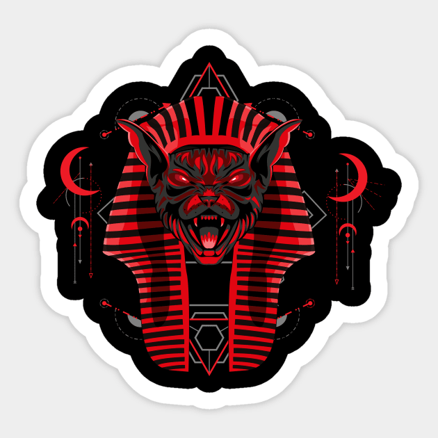 cat sphinx graphic Sticker by SHINIGAMII